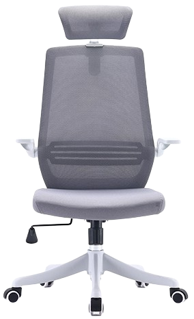 כסא מחשב ארגונומי ואורתופדי דגם M76A כולל משענת ראש מבית Sihoo - צבע אפור ולבן