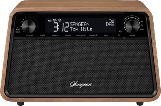 רדיו אנלוגי מעץ עם קישוריות SANGEAN WR-201D Bluetooth - צבע Vintage Walnut