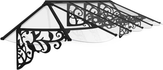 גגון 370X88 ס''מ דגם Lily מבית Palram - צבע שחור שקוף