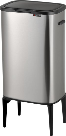 פח אשפה בנפח 53 ליטר דגם Calabria מבית Buona Casa - צבע כסוף מטאלי