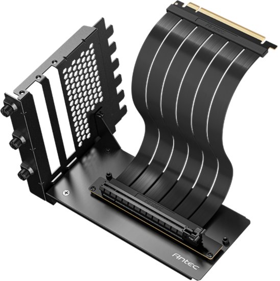 מעמד כרטיס מסך כולל כבל 200 מ''מ Antec PCIE 4.0 - צבע שחור