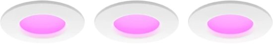 מנורת תקרה שקועה 90 מ''מ צבעונית Philips Hue Slim Recessed - שלוש יחידות - צבע לבן