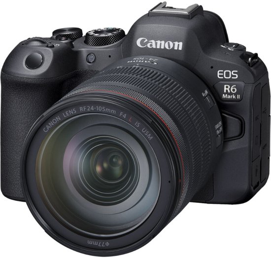 מצלמה דיגיטלית ללא מראה Canon EOS R6 Mark II + עדשת RF 24-105mm F4L IS USM - צבע שחור
