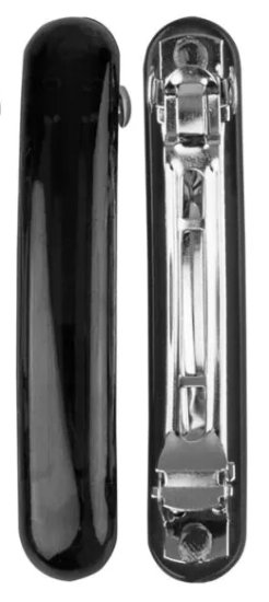 סט 4 סיכות ברט 6 ס''מ שחורות לשיער מבית Titania