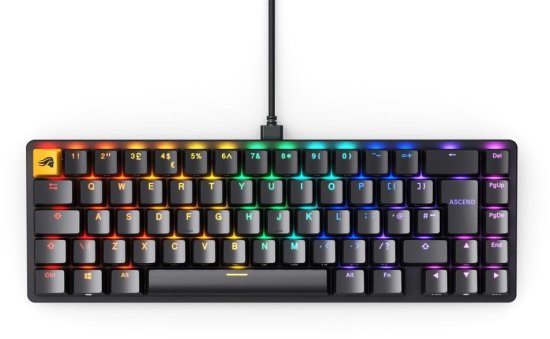 מקלדת גיימינג מכנית חוטית Glorious GMMK 2 Prebuilt ISO Compact 65% - צבע שחור