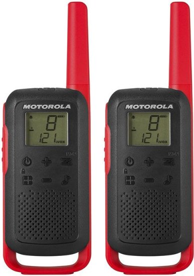 זוג מכשירי ווקי טוקי Motorola TALKABOUT T62 -  צבע אדום / שחור