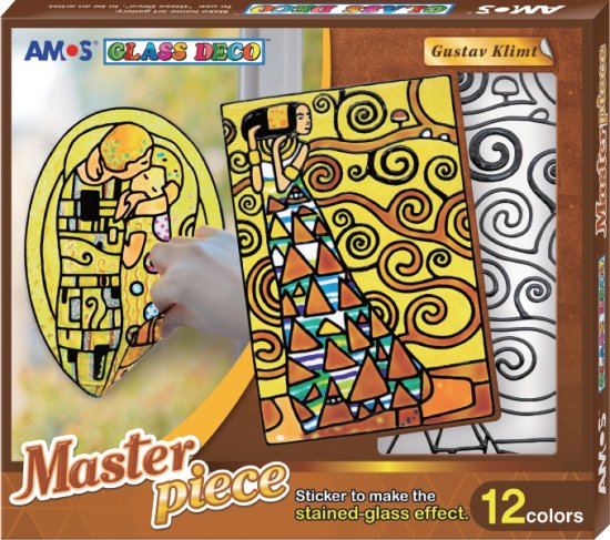 ערכת יצירה מדבקות חלון מבית AMOS - יצירות המופת של קלימט