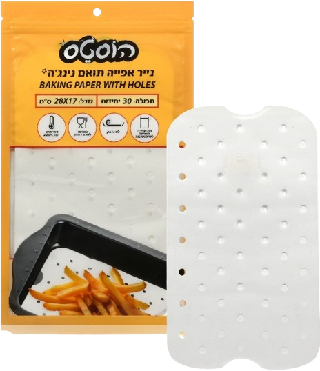 נייר אפייה מחורר תואם גריל נינג’ה מבית Hostess - סך הכל 30 יחידות