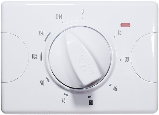 טיימר שעתיים לקופסא מלבנית תחת הטיח Wise Electric G4 - צבע לבן