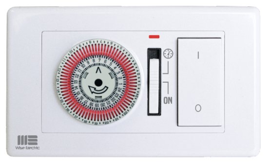 שעון 24 שעות כולל מפסק דו קוטבי לדוד תחת הטיח Wise Electric S9 - צבע לבן