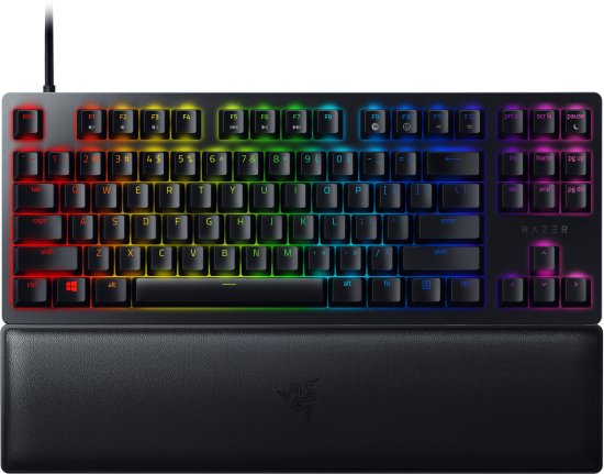 מקלדת גיימינג Razer Huntsman V2 Tenkeyless- מתג Clicky Purple - צבע שחור