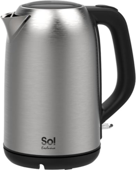 קומקום חשמלי 1.7 ליטר Sol Exclucive Strix SL-7914 2200W - נירוסטה מוברשת