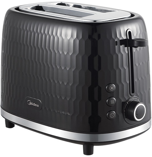 מצנם קופץ 2 פרוסות Midea 800-950W MT-RP2L22W - צבע שחור