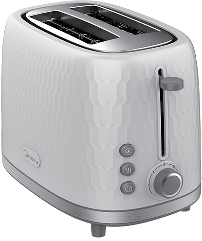 מצנם קופץ 2 פרוסות Midea 800-950W MT-RP2L22W - צבע לבן