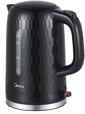 קומקום 1.7 ליטר Midea MK-17D19A2 2200W - צבע שחור