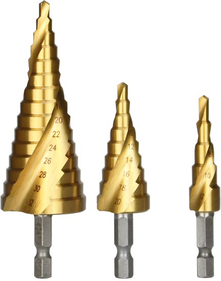 סט 3 מקדחי ספירלה 4-12, 4-20, 4-32 מ''מ Kasco Quick Change