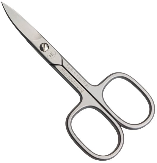 מספריים מעוקלים לציפורניים 90 מ''מ גימור משויף סדרת Nobel & Steel מבית HK