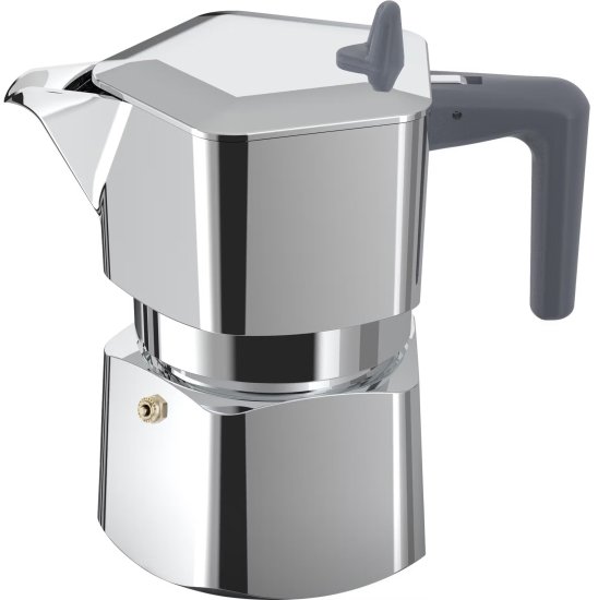 מקינטה אלומיניום 6 כוסות סדרת PENTAEXPRESS מבית Pezzetti - כסוף