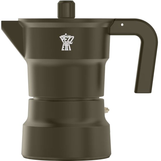 מקינטה אלומיניום 3 כוסות סדרת SOLIDEXPRESS מבית Pezzetti - חום