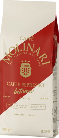 תערובת פולי קפה 1 ק''ג Coffee Molinari Caffe Espresso Intenso Rosso
