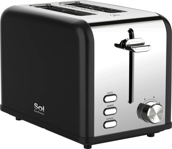 מצנם 2 פרוסות Sol Exclucive SL-7506 815W - צבע שחור