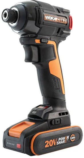 מברגת אימפקט 20V נטענת + סוללת 2Ah + מטען Worx