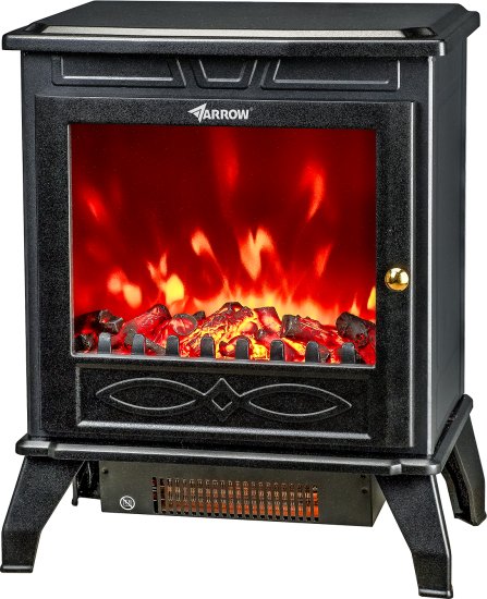 קמין חימום חשמלי Arrow 1800W - צבע שחור