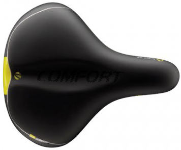 אוכף ג'ל רחב עם קפיצי אלסטומרים לאופני עיר דגם VL-8127E מבית SUMART - צבע שחור