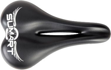 אוכף ג'ל עם חריץ לאופני הרים ברוחב 175 מ''מ Gel Comfort דגם SD-GO1 מבית SUMART - צבע שחור