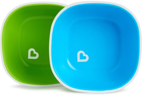 זוג קערות אוכל Munchkin - כחול וירוק