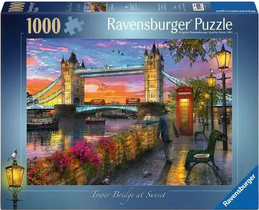 פאזל 1000 חלקים Ravensburger - גשר לונדון בשקיעה