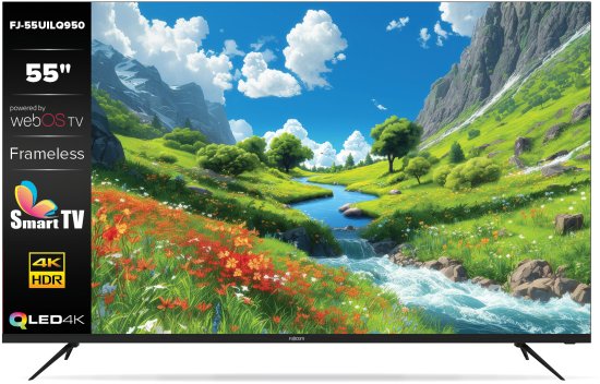 טלויזיה חכמה ללא מסגרת Fujicom 4K UHD QLED 55'' FJ-55UILQ950