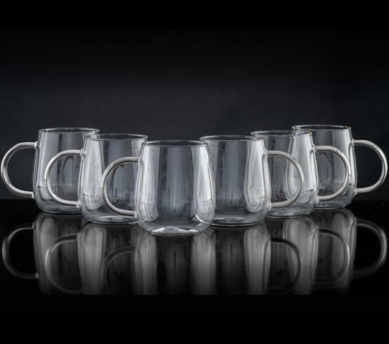 סט 6 כוסות דופן אחת 350 מ''ל סדרת Malaysia מבית Food appeal