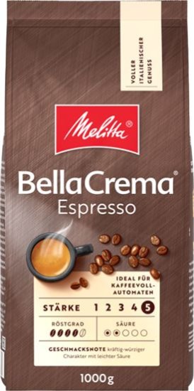 תערובת פולי קפה 1 ק''ג Melitta Bella Crema Espresso
