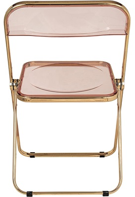 כיסא אקריליק מתקפל מבית Viva Home - צבע קרמל