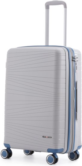 מזוודה קשיחה 32 אינץ' 150 ליטר דגם Texas מבית Swiss Voyager - צבע אפור