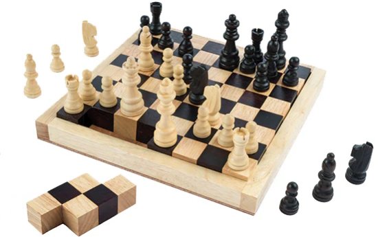 פאזל לוח שחמט עם כלי שחמט מבית גאיה משחקים