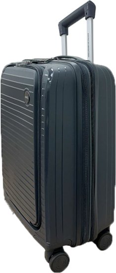 מזוודת טרולי 20 אינץ' עם פתח למחשב נייד מבית Australian Adventurer - צבע שחור