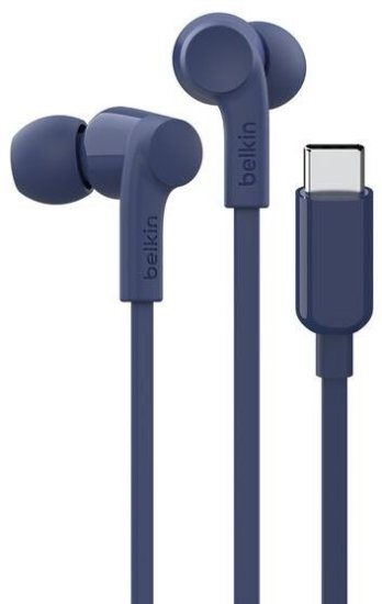 אוזניות תוך-אוזן חוטיות USB-C דגם SoundForm מבית Belkin - צבע כחול
