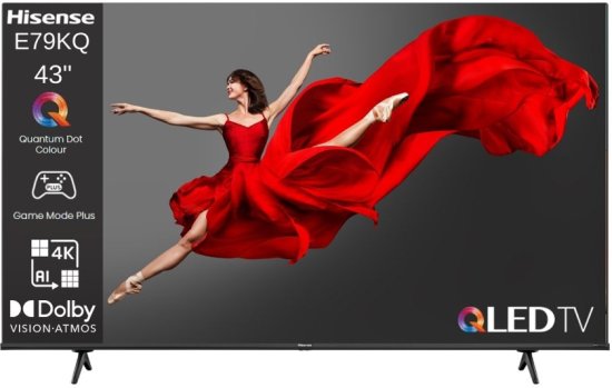 טלוויזיה חכמה Hisense 43 Inch UHD 4K QLED+DLED 43E79KQ