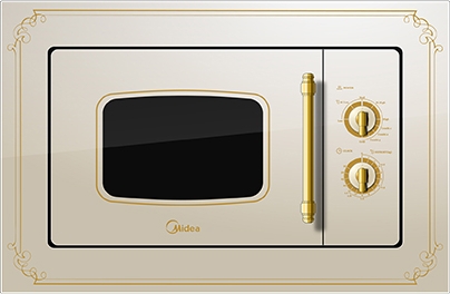 מיקרוגל מכני משולב גריל 20 ליטר Midea MG820BW8 800W צבע שמנת