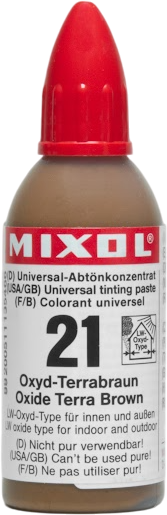 מגוון אוניברסלי מרוכז Mixol - תכולה 20 מ''ל - צבע חום אדמה Oxide 21