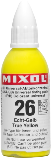 מגוון אוניברסלי מרוכז Mixol - תכולה 20 מ''ל - צבע צהוב אמיתי 26