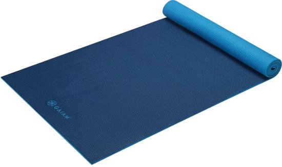 מזרן יוגה TPE דו צדדי 6 מ''מ דגם Performance מבית GAIAM - צבע כחול Navy