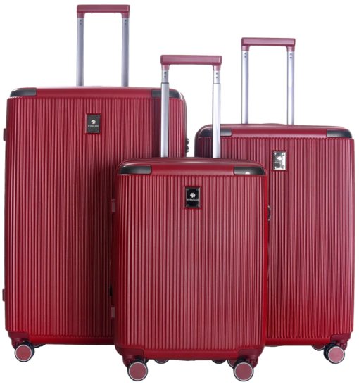 סט מזוודות קשיחות 20+24+28 אינץ' דגם MLS600 מבית Miracase - צבע אדום