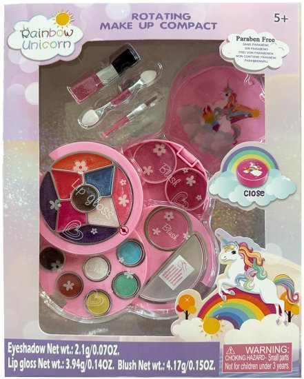 סט איפור נפתח ורוד חד קרן מבית S&Li Cosmetics