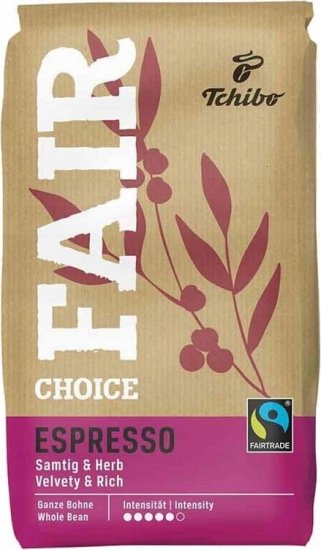 תערובת פולי קפה 1 ק''ג Tchibo Fair Choice Espresso