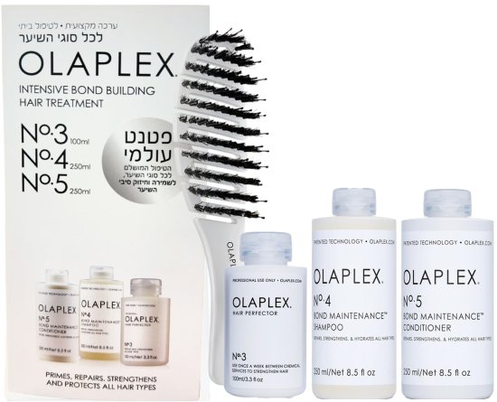 OLAPLEX - ערכה טיפולית לחיזוק סיב השיער - 4 מוצרים