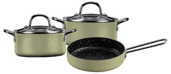 סט כלי בישול מיני 5 חלקים סדרת Everyday Plus Mini מבית Food Appeal - צבע מנטה/כסוף