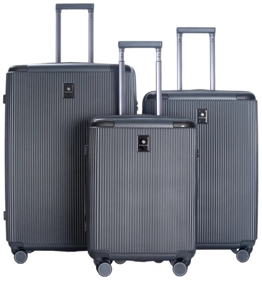 סט מזוודות קשיחות 20+24+28 אינץ' דגם MLS600 מבית Miracase - צבע אפור כהה